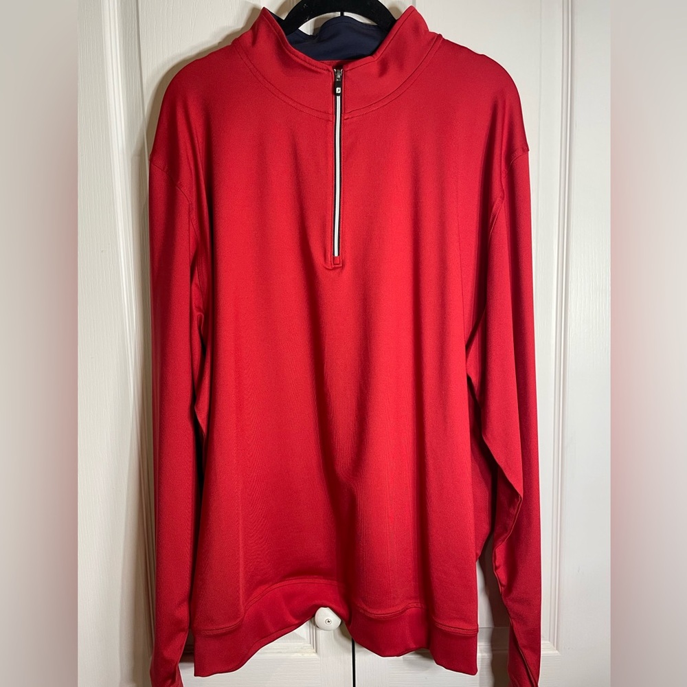 Red Quarter-Zip Pullover